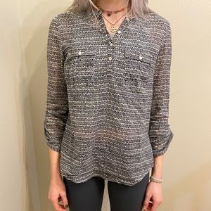 Size 8 blue patterned blouse from Holding Horses (Anthropologie)